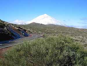 The "Pico del Teide" with snow **